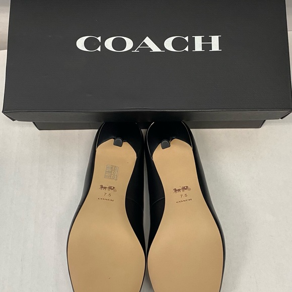 Coach Black Leather Heels - Picture 3 of 3